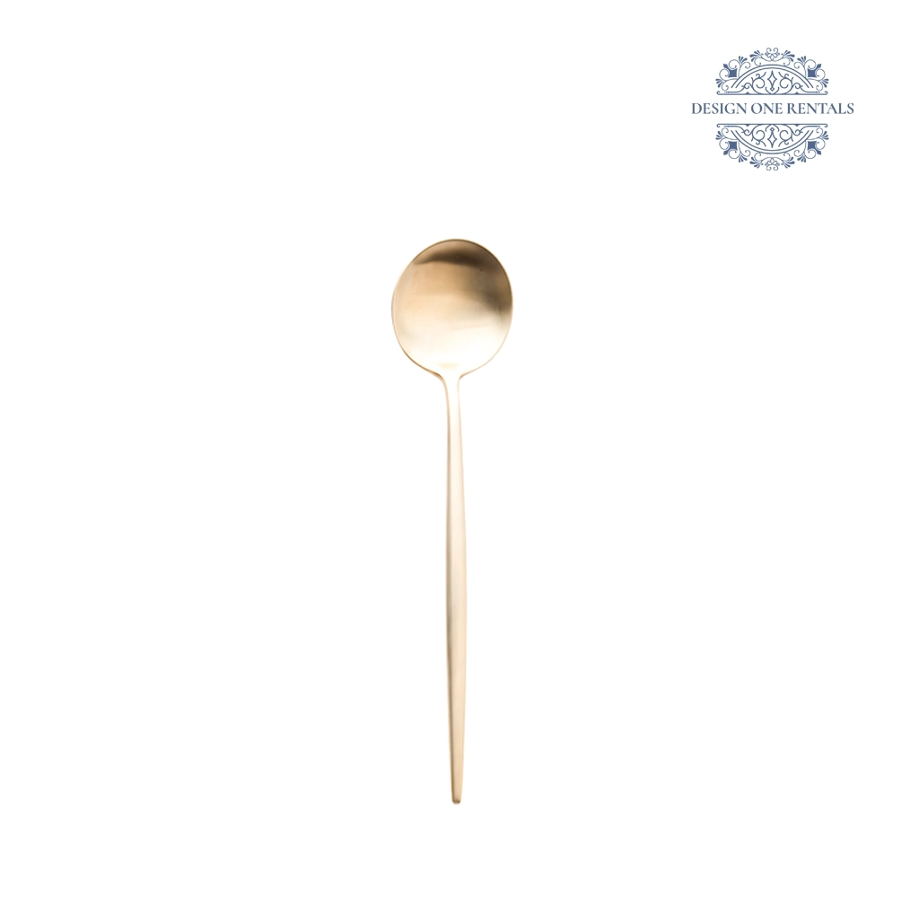 goa champagne gold collection spoon white background