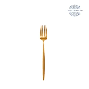 goa gold collection dinner fork white background