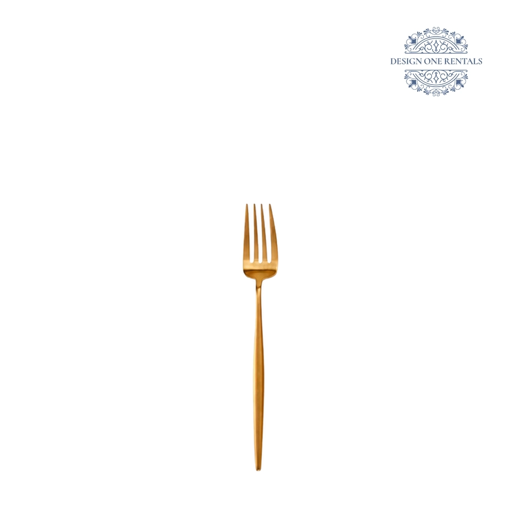 goa gold collection small fork white background