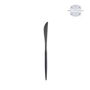 The Goa Nero Collection Dinner Knife in white background