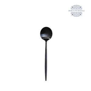 The Goa Nero Collection Large Spoon in white background
