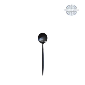 The Goa Nero Collection medium Spoon in white background