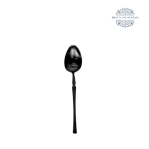 The Irene Nero Collection Large spoon in white background
