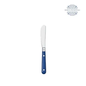 Jardin Bright Blue Collection Butter Knife in white background