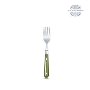 Jardin Moss Green Collection Small Fork on a white background