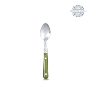 Jardin Moss Green Collection Teaspoon on a white background