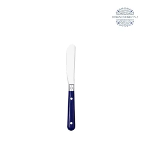 The Jardin Navy Blue Collection butter knife in white background