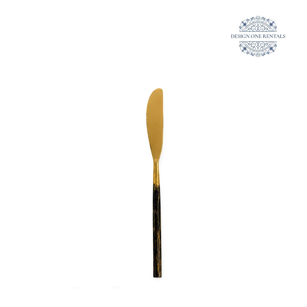 Jessica gold collection butter knife in white background