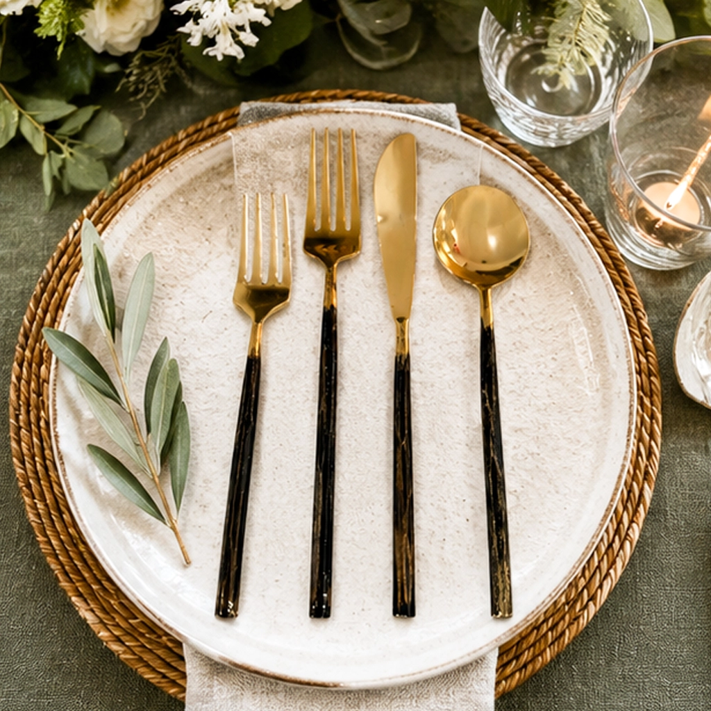 Jessica gold collection in table setting