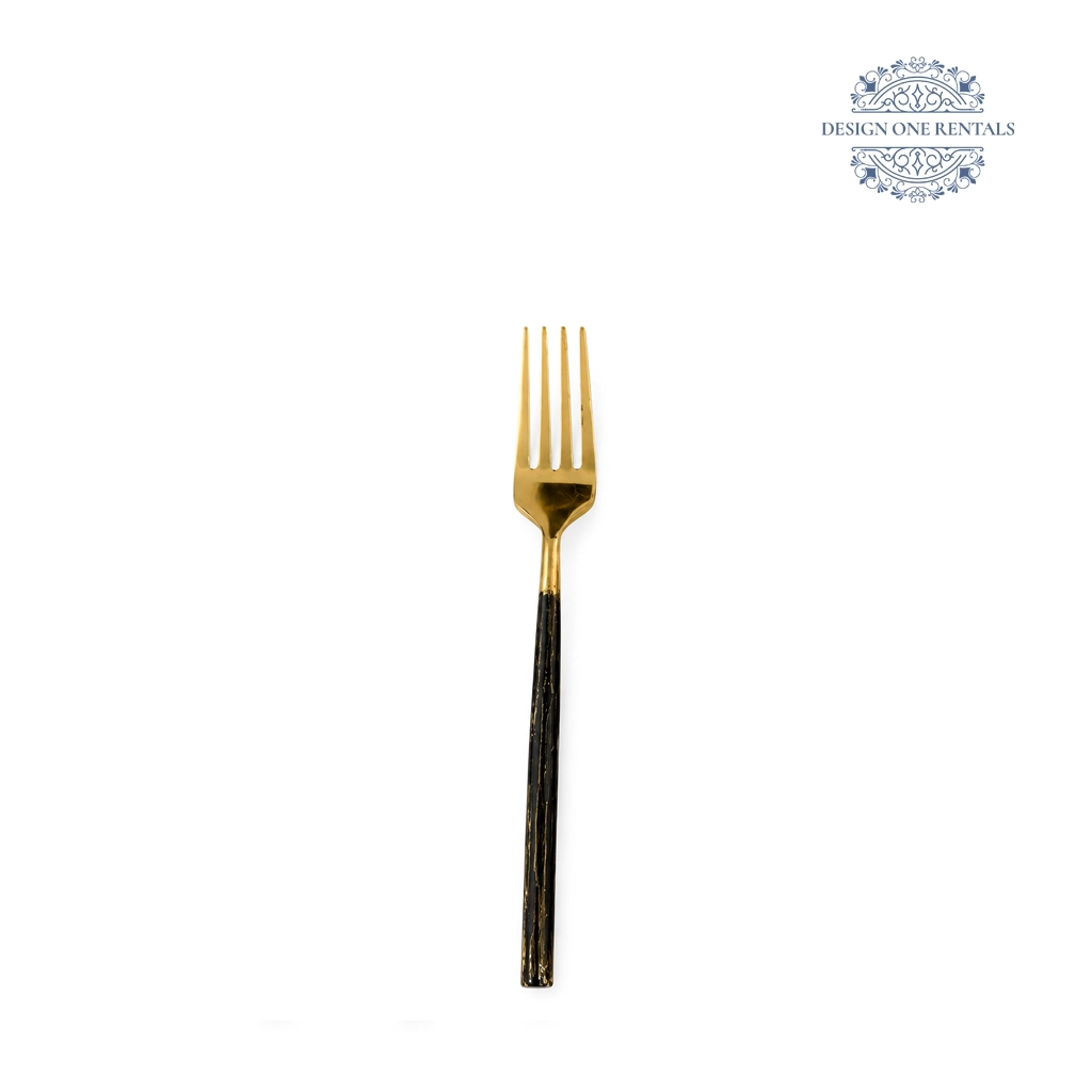jessica gold collection small fork in white background