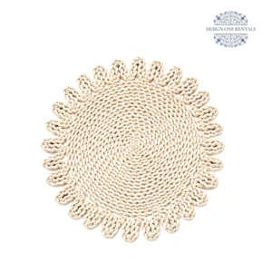 laguna rattan charger in white background