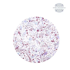 mj purple splash charger plate in white background