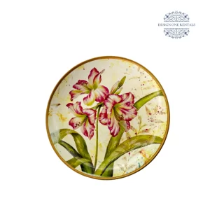 pink lily 10inch dinner plate