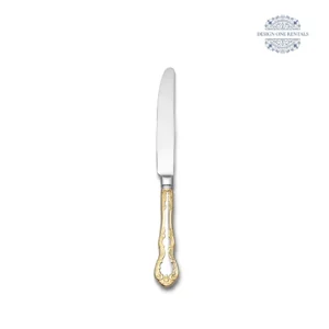 The Roxbury Gold Collection Dinner Knife in white background