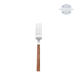 The Teak Light Wood Collection small fork in white background