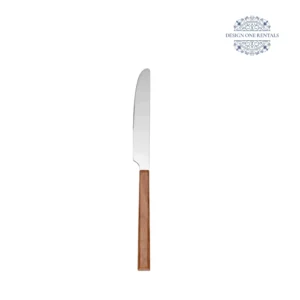 The Teak Light Wood Collection dinner knife in white background