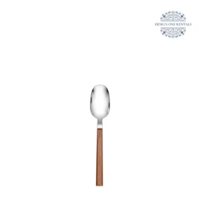The Teak Light Wood Collection small spoon in white background