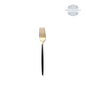 Two Tone Black and Champagne Gold Collection Small Knife in White background