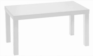 7x2 White Low-Seating Table