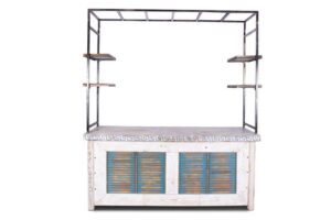 7’ Greek Buffet With Shelves