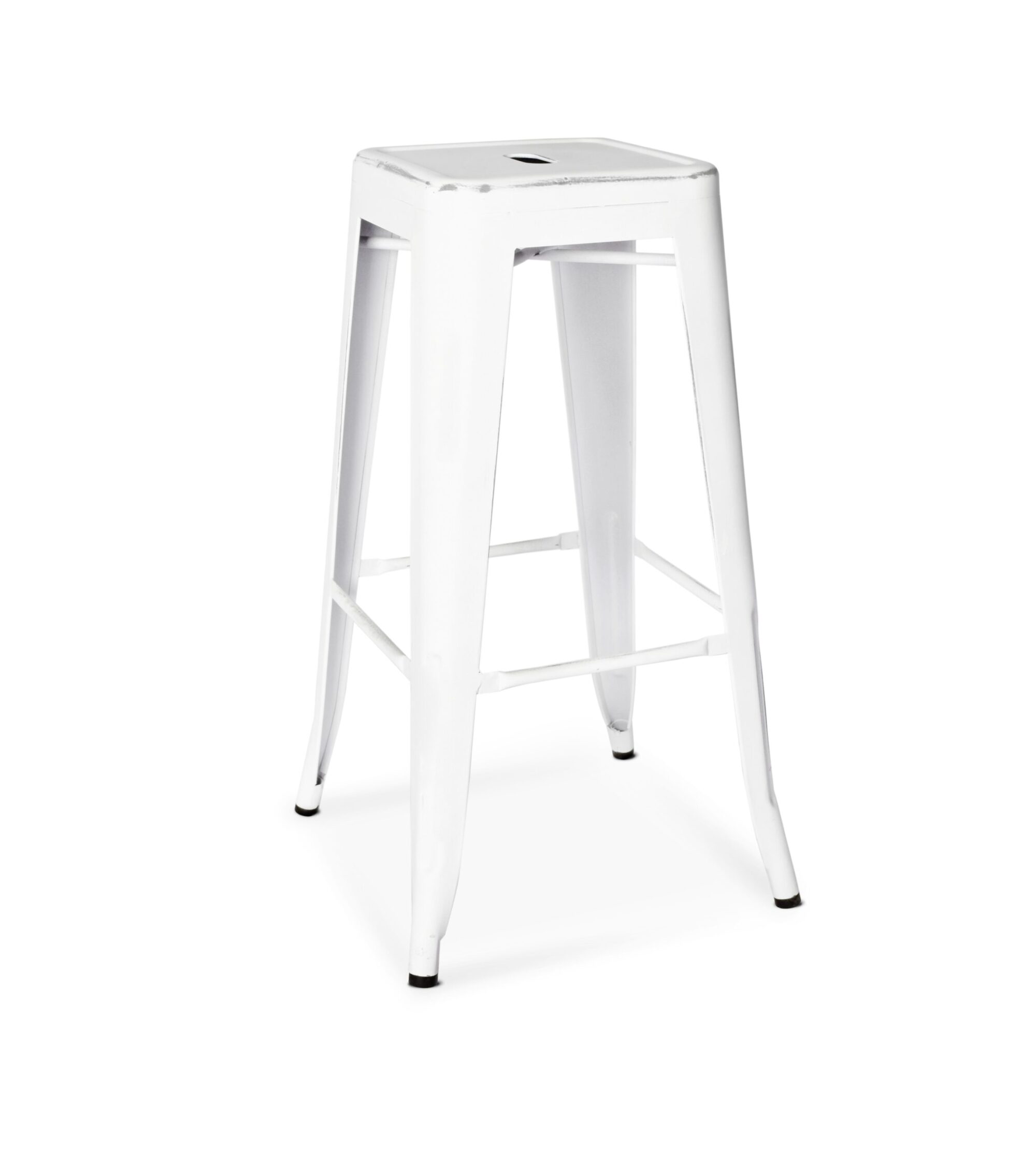 White Metal Bar Stool