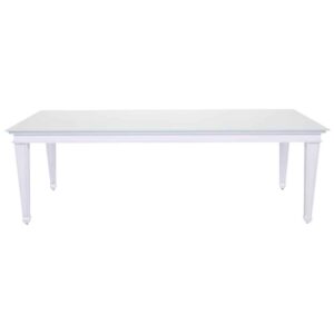 Naomi White Glass Table