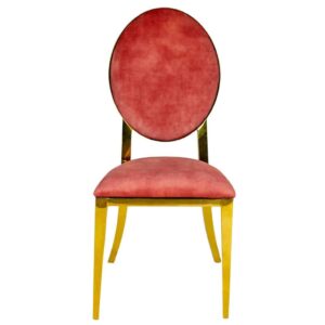 Red Kaya Solid Gold Chair