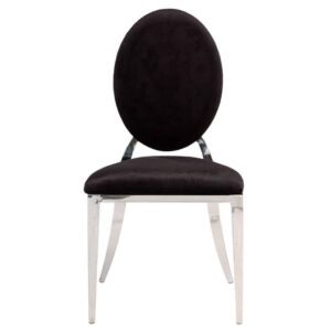 Black Kaya Solid Silver Chair