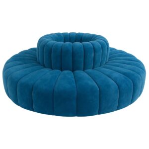 Round Blue Modular Sofa