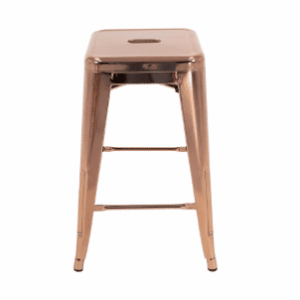 Rose Gold Metal Bar Stool