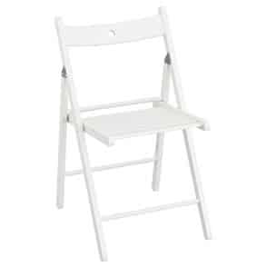 White Wood Folding Chair
