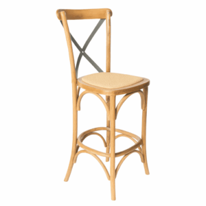 Natural X-Back Barstool