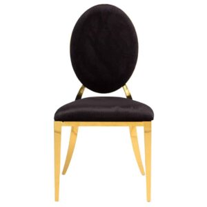 Black Kaya Solid Gold Chair