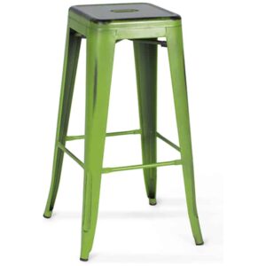 Green Metal Bar Stool