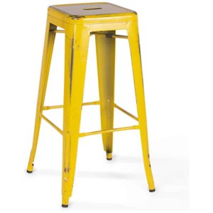 Yellow Metal Bar Stool