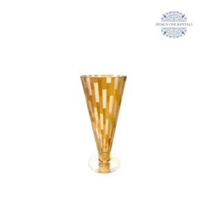 Amber Striped Flute Glass
