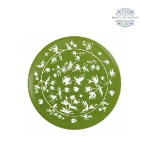aria verde charger plate in white background