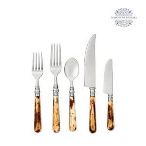 bone flatware collection in white background