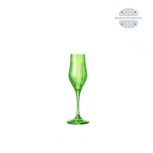 Timeless tulip green champagne flute
