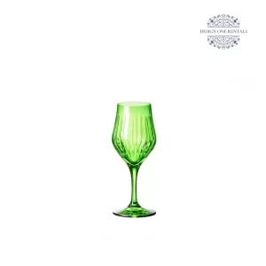Timeless tulip green white wine glass