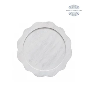 White Wash Charger Plate