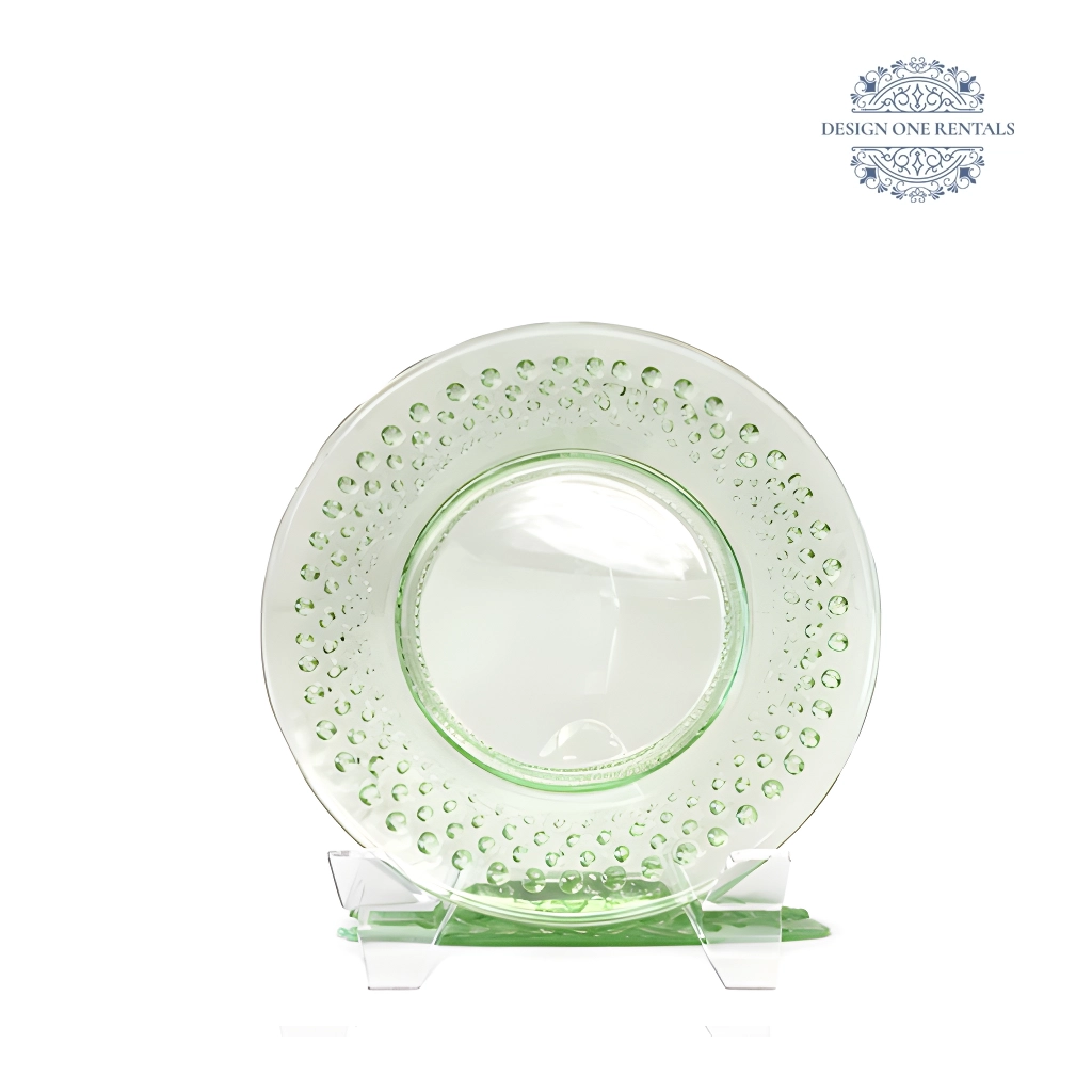 Hobnail Green 8inch Dinner Plate