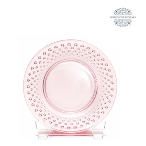 Hobnail Pink 8inch dinner plate