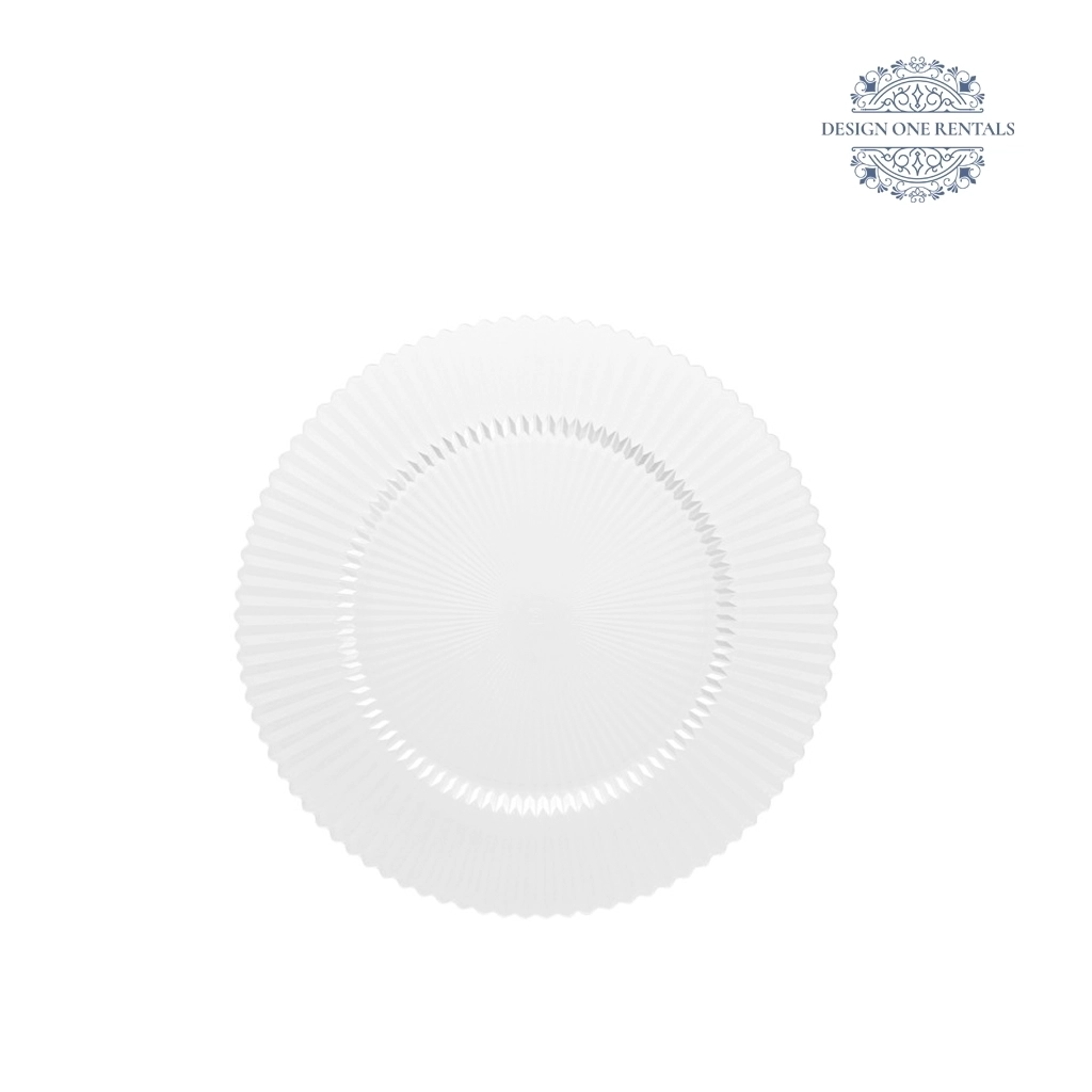 Ribbed Clear charger plate