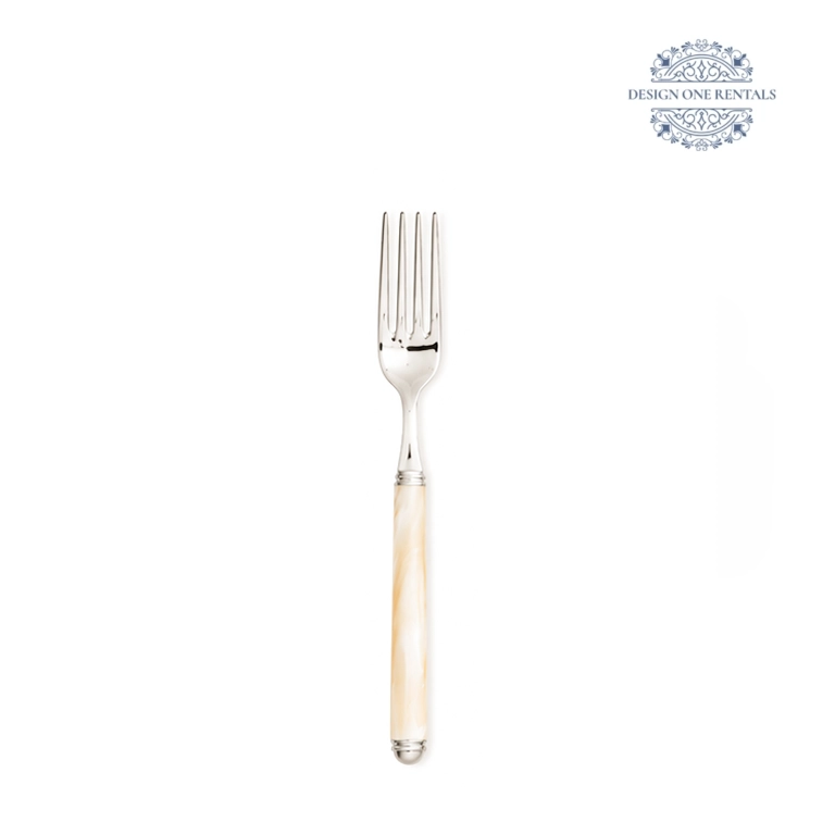 Allegria Champagne Pearl Collection Dinner Fork in white background