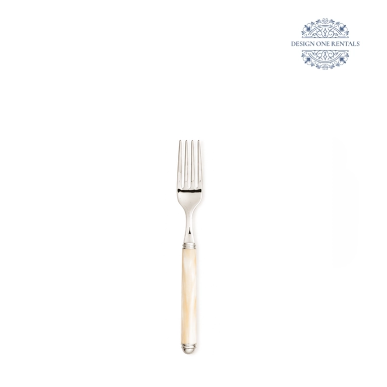 Allegria Champagne Pearl Collection Small Fork in white background