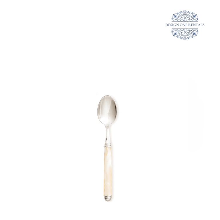 allegria champagne pearl collection teaspoon in white background