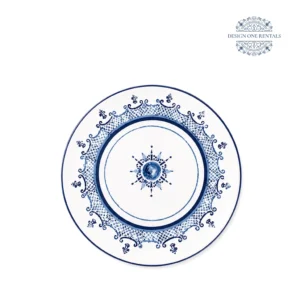 amelia azure charger plate in white background
