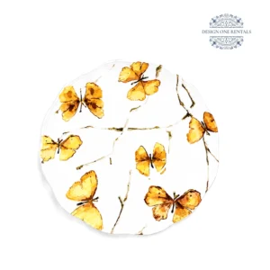 butterfly charger plate in white background