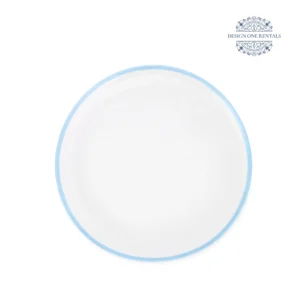 edge light blue charger plate white background